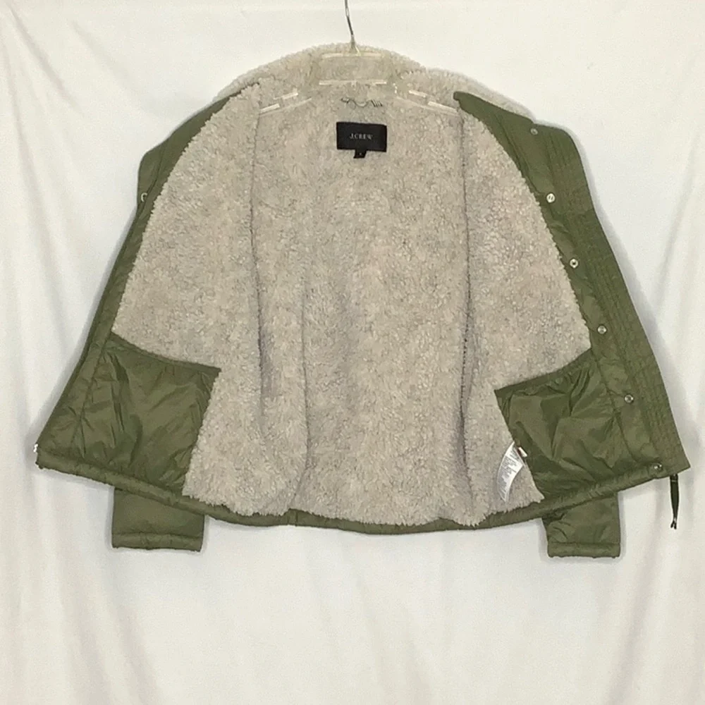 J. Crew Sherpa Lined Puffer Jacket Coat With PrimaLoft Size S